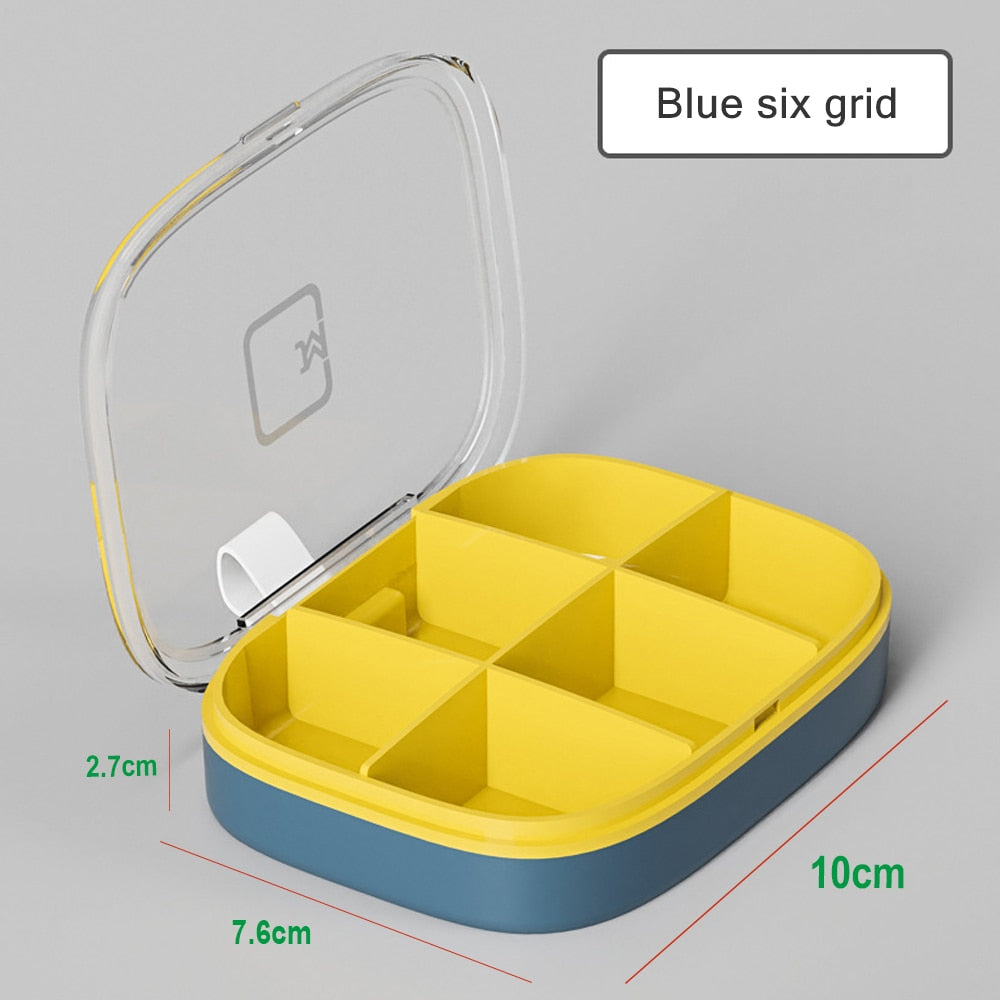 Tcare Travel Pill Organizer Moisture Proof Pills Box for Pocket Purse Daily Pill Case Portable Medicine Vitamin Holder Container