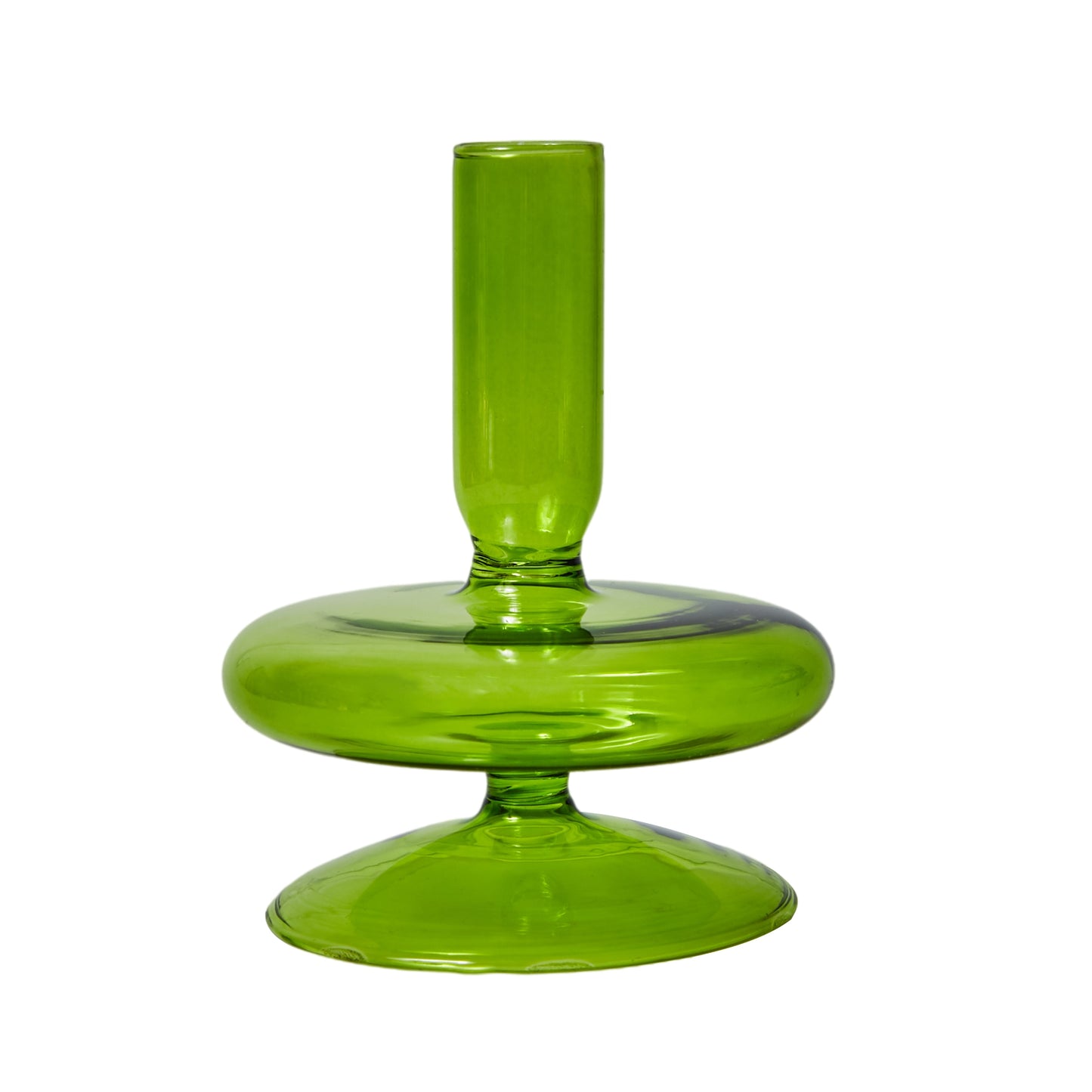 Handmade Colored Vintage Glass Candlestick candle holders Romantic Dinner Decoration for Home Wedding Taper Candle Holder Gift