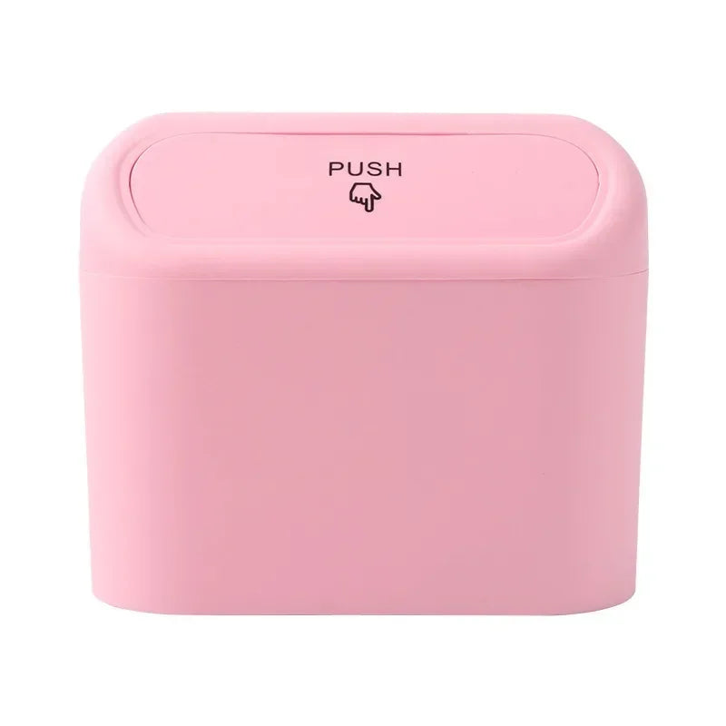 1pc Car Trash Can Seat Back Disposable Bag Mini Automobile With Cover Folding Storage Hanging Storage Box Multifunction Interior