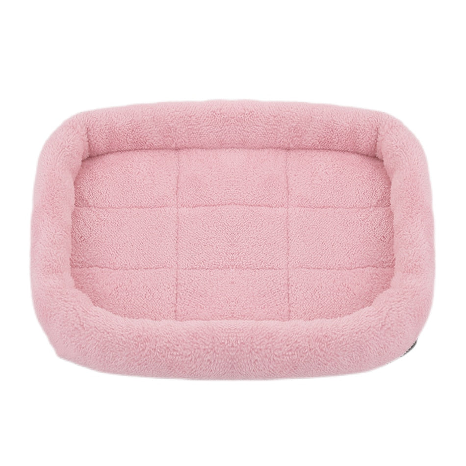 Soft Plush Square Dog Bed Mat Beds for Dogs Cat Small Medium Large Pet Sleep Calming Pad Cat Dog Bed Cushion Pet Supplies