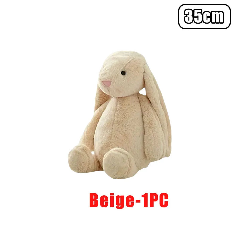 Cute Easter Rabbit Plush Toy Long Ear Bunny Stuffed Animal Soft Cotton Sleeping Mate for Boys and Girls