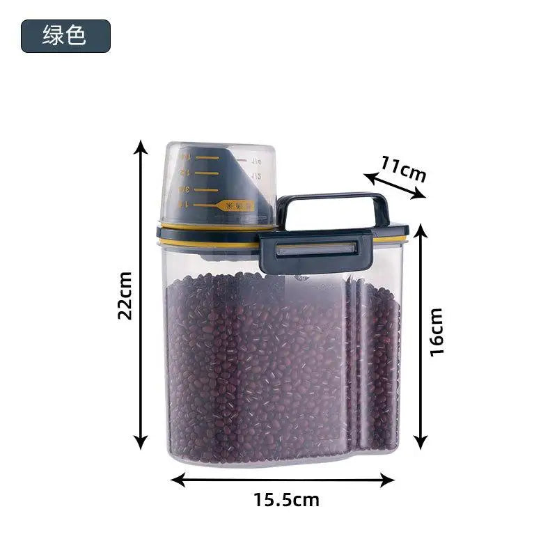 Airtight Food Storage Container Large Capacity Kitchen Rice Bucket Pet Food Dispenser Grains Moisture And Insect Proof EasyClean