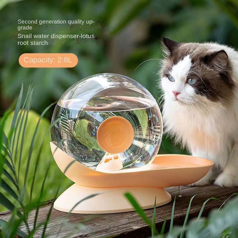 Pet Supplies Snail Automatic Cat Dog Drinking Bowl Fountain Water Dispenser Large-capacity Cat Drink Bowl Without Electricity
