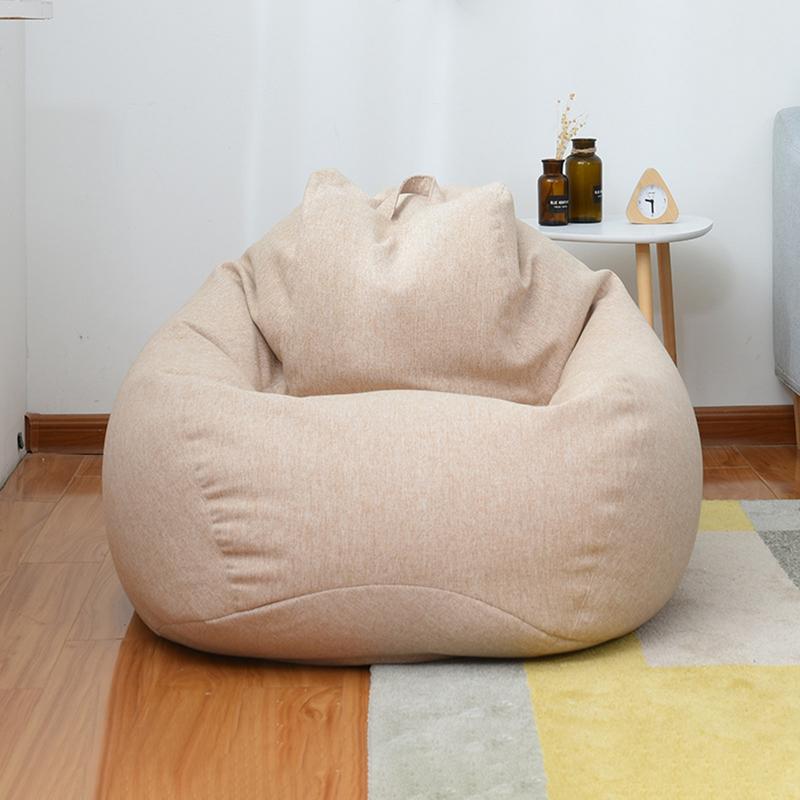 Lazy Sofa Cover Bean Bag Lounger Chair Sofa Seat Living Room Furniture Without Filler Beanbag Sofa Bed Pouf Puff Couch Tatami