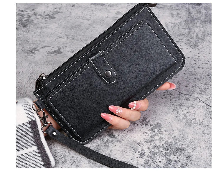 Hello Kitty Women Wallets PU Leather Female Purse Multi-Cards Holder Coin Foldable Wallet Zipper Billfold Hipster Credit Gift