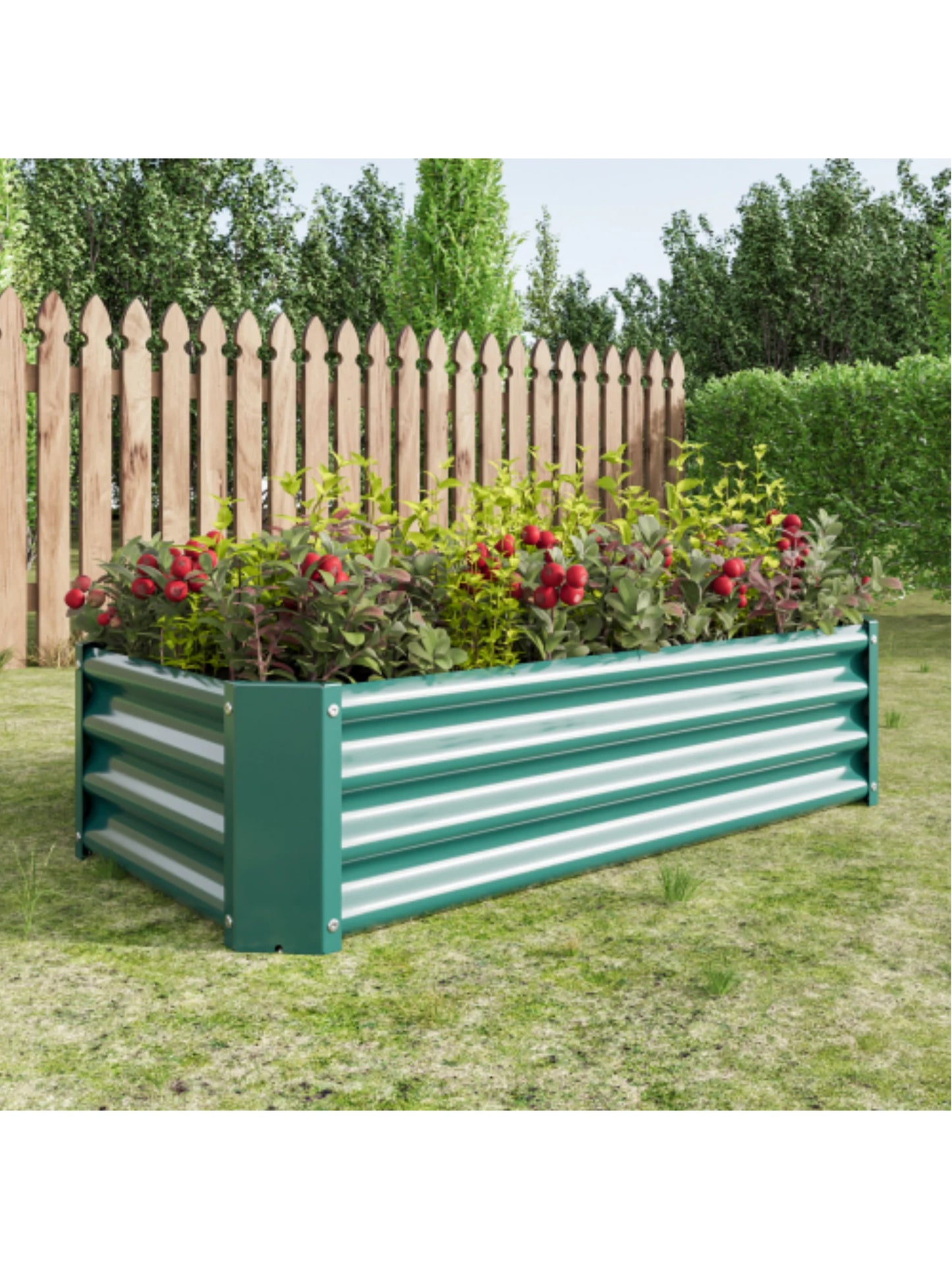 Garden metal elevated bed kit 4×2×1ft , suitable for flower pots, vegetables, and herbaceous plants, garden pot planter