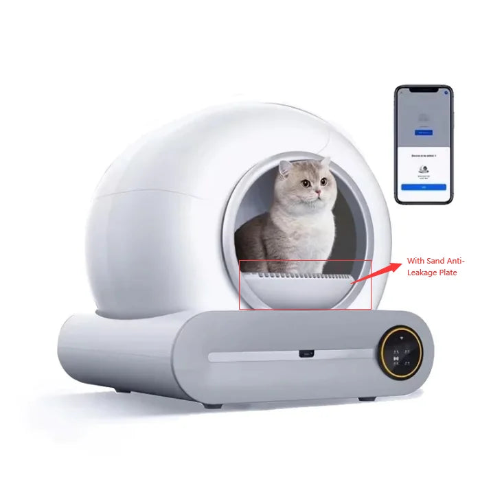 【English Version】Tonepie 65L Automatic Smart Cat Litter Box Self Cleaning Fully Enclosed Cat Litter Box Pet Toilet Litter Tray