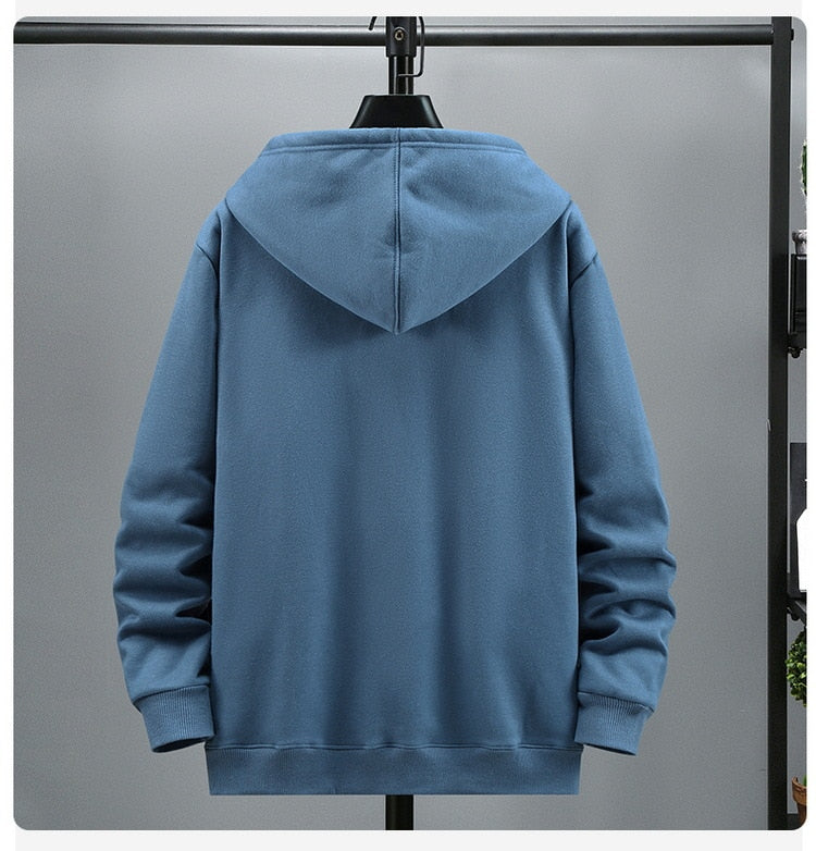 12XL 10XL Men's Fleece Outdoor Plus Size Man Hoodies Spring Autumn Polar Fleece Cardigan Hooded Sweater Jacket Men Sweatshirt