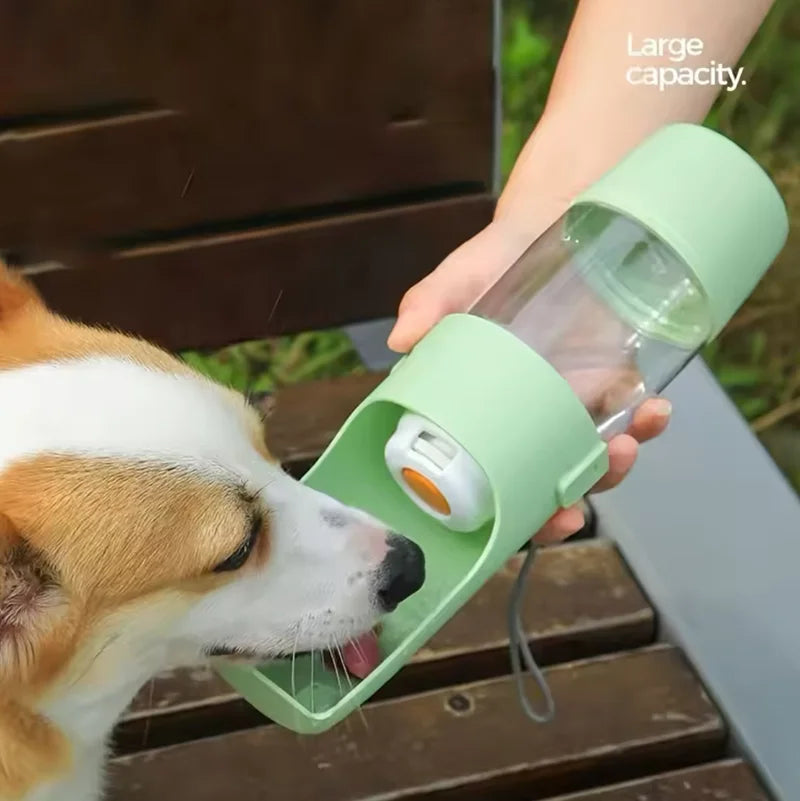 New Portable Pet Water Bottle with Food Container Foldable 2in1 Pet Travel Bowl Puppy Dog Cat Outdoor Drinking Food Feeder