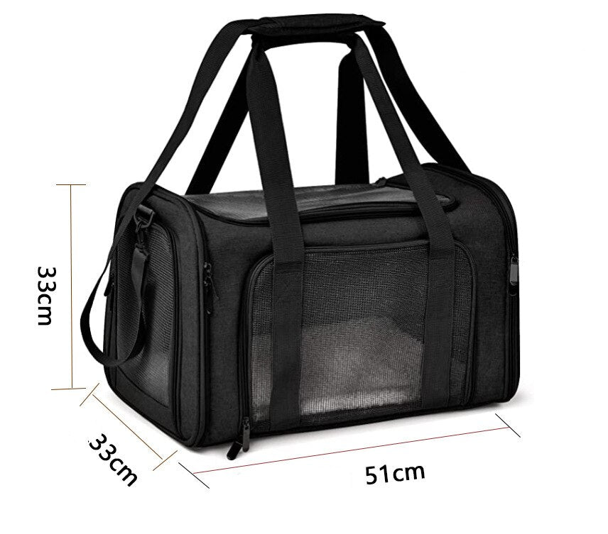 Dog Carrier Bag Soft Side Backpack Cat Pet Carriers Dog Travel Bags Airline Approved Transport For Small Dogs Cats Outgoing