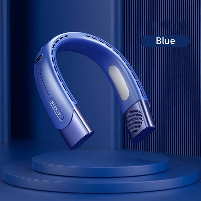 2023 Hanging Neck Fan Portable Air Conditioner USB 4000mah Rechargeable Air Cooler 5 Speed Electric Fan For Outdoor