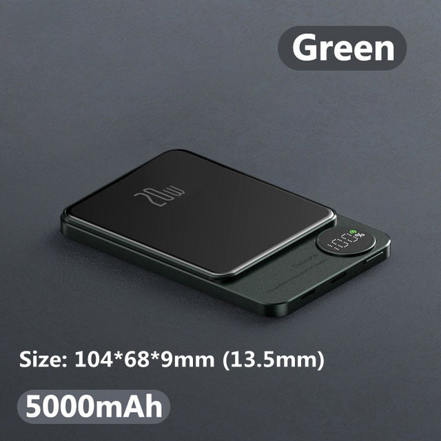 Macsafe Powerbank 15W Wireless Fast Charge for Xiaomi Samsung iPhone External Battery Pack Magnetic Power Bank Portable Charger