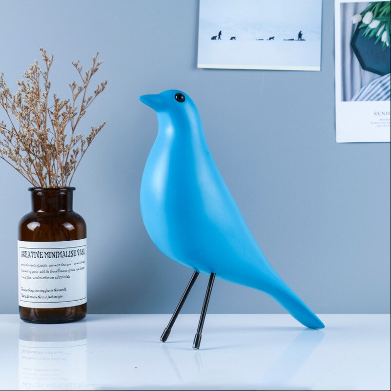 ERMAKOVA The Mid Century Bird Figurine House Bird Animal Statue Dove of Peace European Mascot Home Bar Coffee Decor