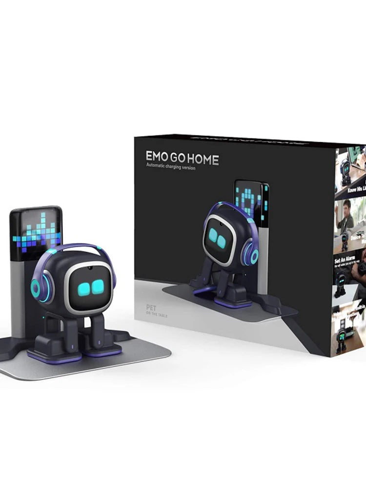 EMO robot toy desktop voice recognition, emotional AI communication, intelligent child companionship, interactive electronic pet