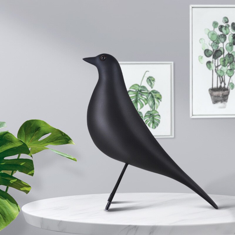ERMAKOVA The Mid Century Bird Figurine House Bird Animal Statue Dove of Peace European Mascot Home Bar Coffee Decor