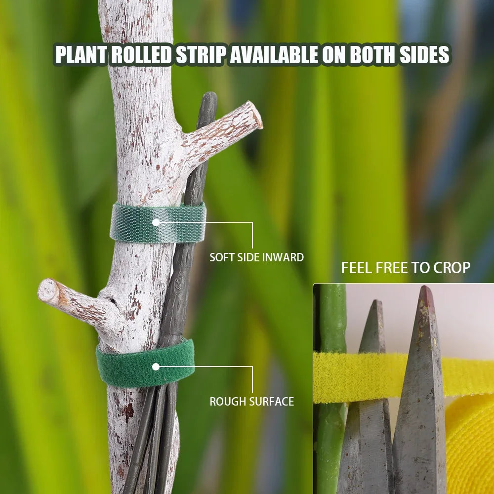 1/3Pcs 2M Green Garden Twine Plant Ties Nylon Plants Bandage Fastener Tape Hook Loop Bamboo Cane Wrap Support Accessories Red