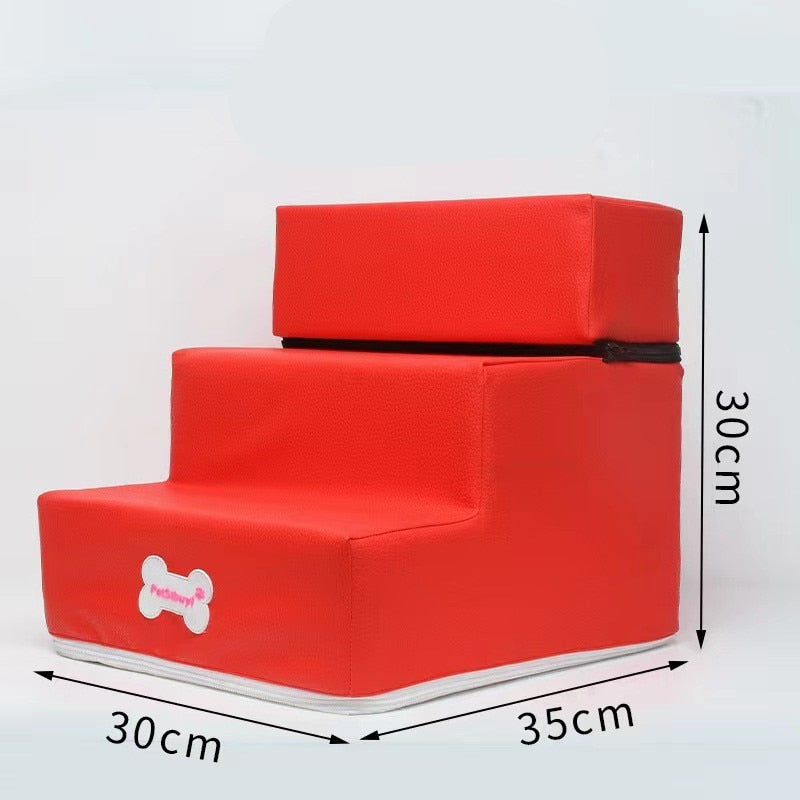 Hot Dog House Dog Stairs Pet 3 Steps Stairs for Small Dog Cat Pet Ramp Ladder Anti-slip Removable Dogs Bed Stairs Pet Supplies