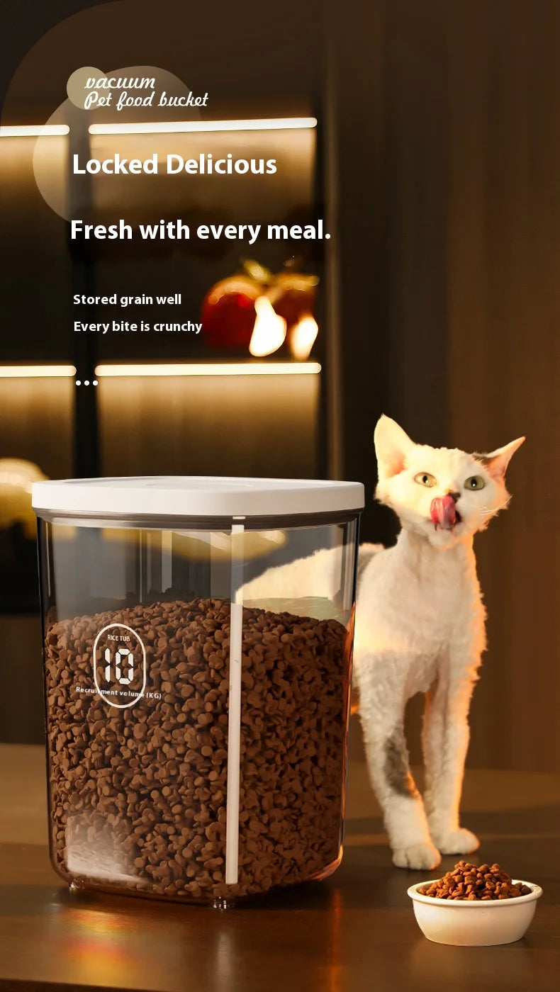 Cat Food Storage Bucket, Sealed Container, Moisture-Proof Vacuum, Pet Dog Food, Cat Food Storage Bucket, Box, Storage Container
