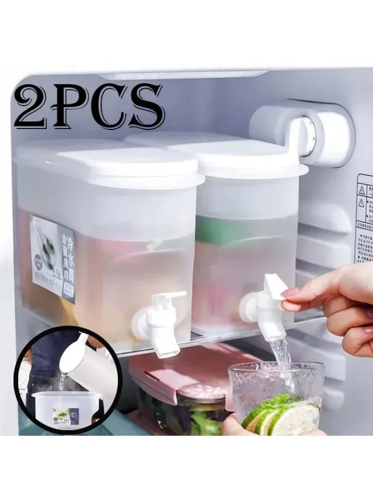 Large Capacity Cold Water Pitcher Cold Water Jug Plastic Water Pot With Faucet Large Capacity Lemonade Scented Tea Water Kettle