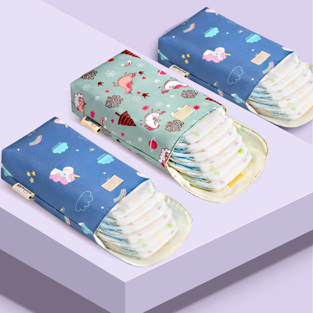 Sunveno Baby Diaper Bag Organizer Reusable Waterproof Wet/Dry Cloth Bag