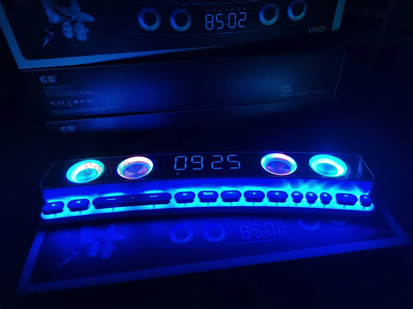 3600mAh BT Wireless Game Bluetooth Speaker Soundbar USB 3D Stereo Subwoofer AUX Home Indoor Sound Bar Computer Loudspeaker SOAIY