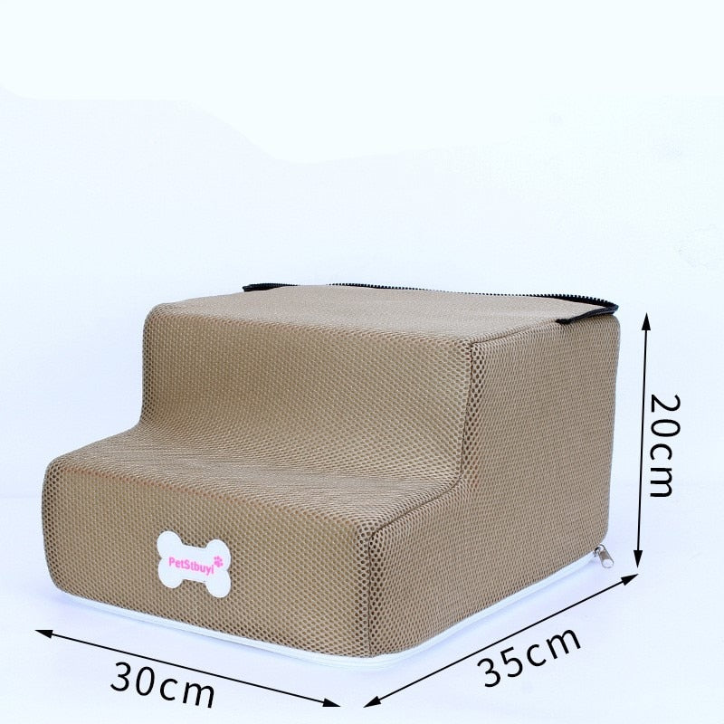 Hot Dog House Dog Stairs Pet 3 Steps Stairs for Small Dog Cat Pet Ramp Ladder Anti-slip Removable Dogs Bed Stairs Pet Supplies