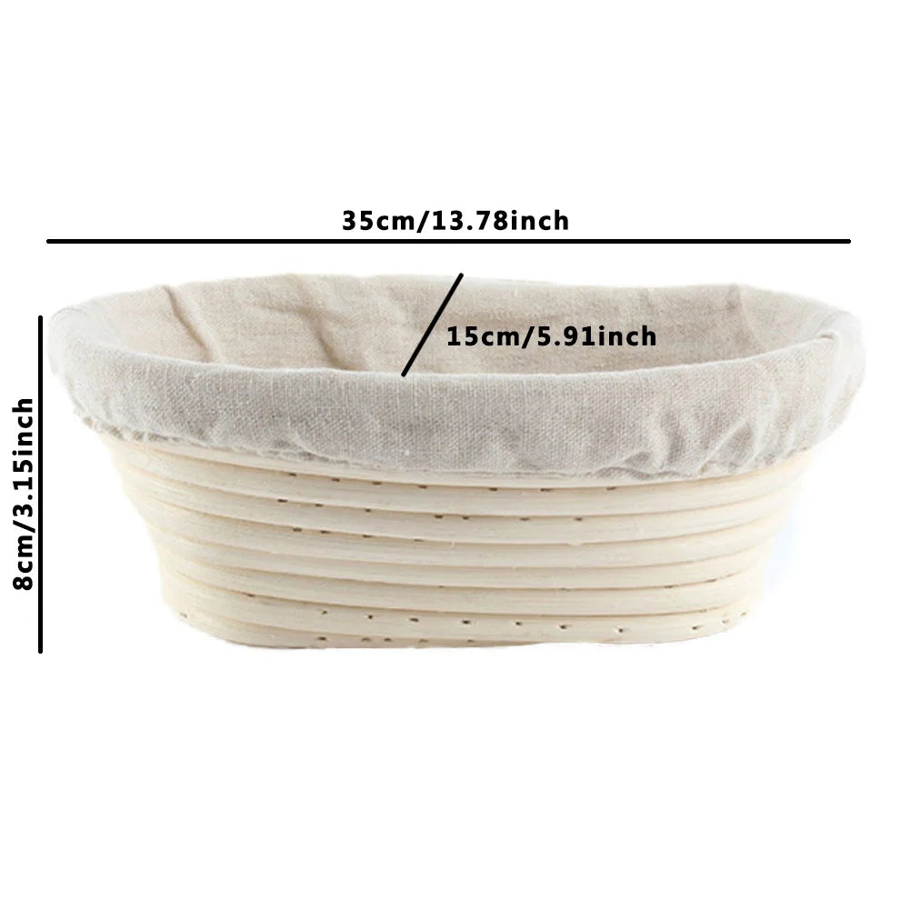 Oval Dough Banneton Brotform Dougn Rattan Bread Proofing Baskets Rattan Wicker Fermentation Sourdough Basket 18 Sizes