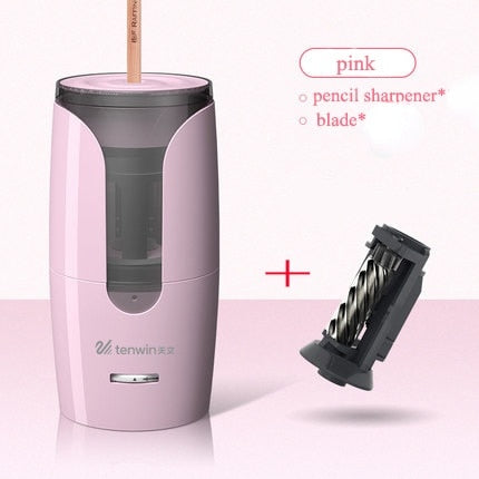 Tenwin Automatic Electric Pencil Sharpener For Colored Pencils Sharpen Mechanical Office School Supplies Stationery Free Ship