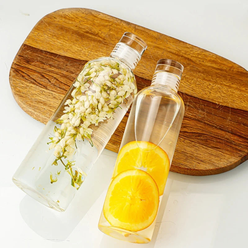 300-1000ML Glass Water Bottle Large Capacity Multi-function Creative Simple Milk Cup Portable Transparent Outdoor Sports Bottle