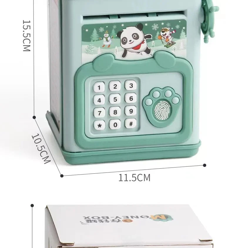 Electronic Piggy Bank Children's Cash Box Password Safe Smart Fingerprint Piggy Bank Automatic Banking Children's Gift Money Box