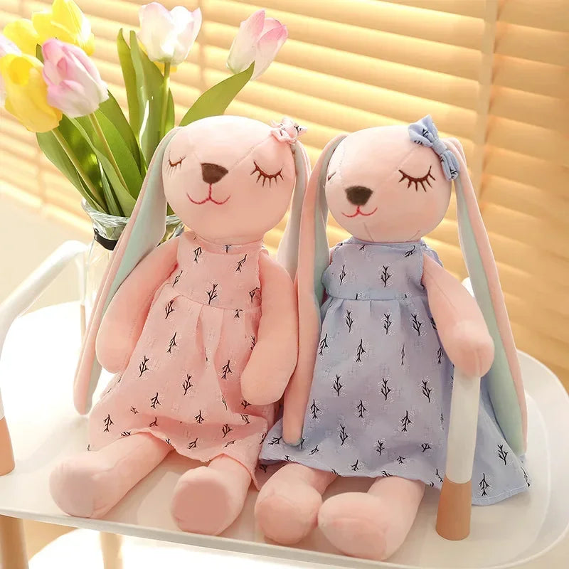 KAWASIMAYA Long Ear Rabbit Plush Toys Baby Sleep Comfort Dolls Stuffed Soft Animal Toys Lovely Rabbit for Children Girls 35CM