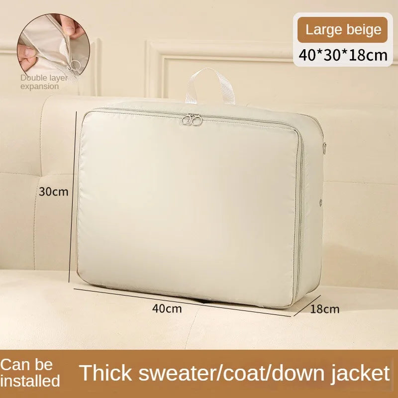 4PCS/set Compression Packing Clothes Down Jacket Cotton Quilt Storage Foldable Large Capacity Expansion Organizer Bag