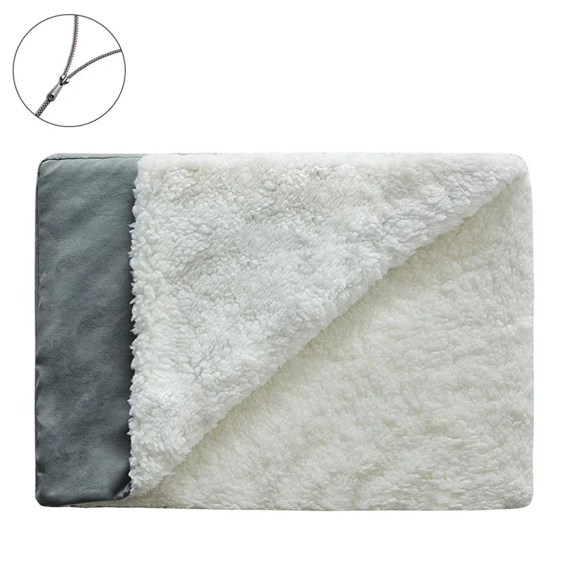 Short Plush Dog Bed with Non-slip Bottom Orthopedic Foam Dog Bed Removable Cover for Large Medium Small Dogs Machine Washable