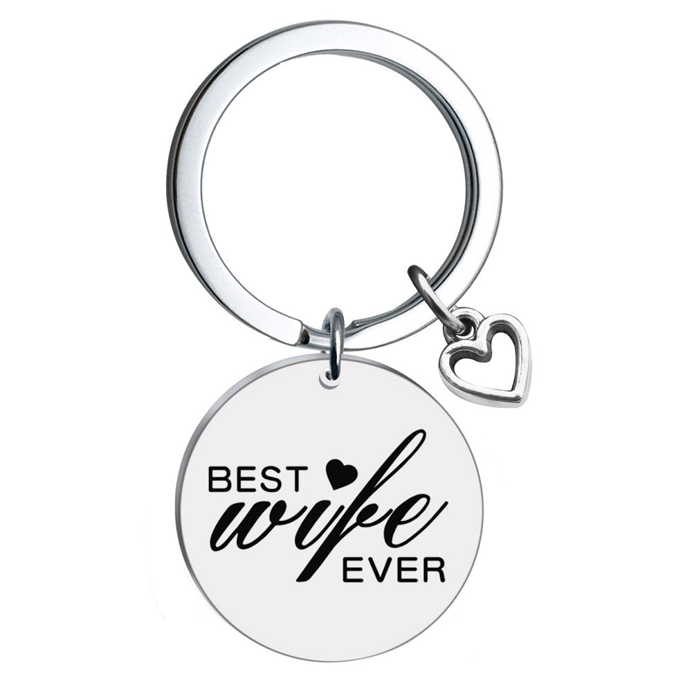 Stainless Steel Keychain Heart-shaped Keychain