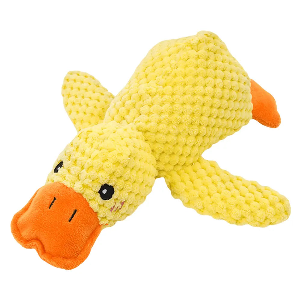Dog Calming Duck Pet Plush Toy with Quacking Sound Calming Duck Dog Toy Pillow Toy Dog Stuffed Animals Chew Toy for Dogs