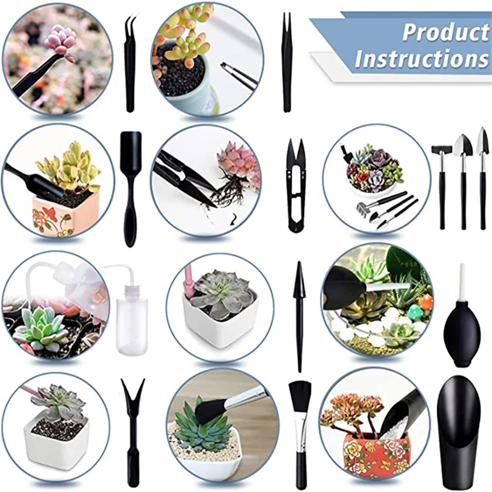 5/8/13pcs Garden Planter Kit Succulent Plants Tools Mini Garden Hand Tools Set Indoor Bonsai Miniature Transplant Seedling Tool