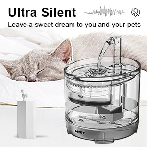 NPET Cat Water Fountain WF050TP 1.5L Automatic Pet Drinking Fountain with Replacement Faucet Kit