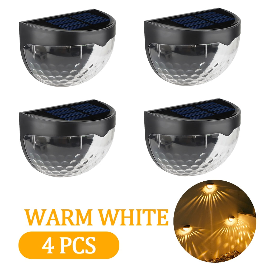 4/8 PCS LED Solar Light Outdoor Garden Lights Decoration Deck Light Wall Sconce Fence Lamp Garden Lighting Outdoor Solar Lights