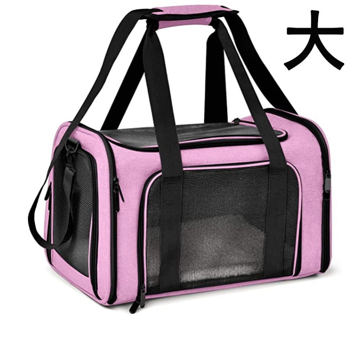 Dog Carrier Bag Soft Side Backpack Cat Pet Carriers Dog Travel Bags Airline Approved Transport For Small Dogs Cats Outgoing