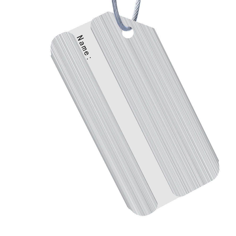 Fashion Metal Travel Luggage Tags Baggage Name Tags Suitcase Address Label Holder Aluminium Alloy Luggage Tag Travel Accessories