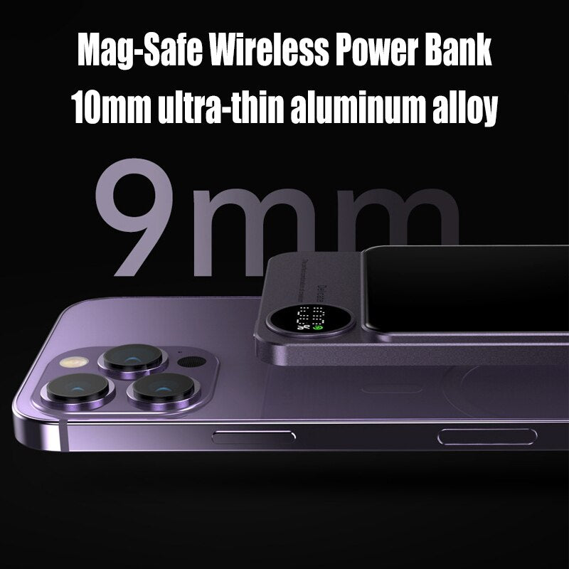Macsafe Powerbank 15W Wireless Fast Charge for Xiaomi Samsung iPhone External Battery Pack Magnetic Power Bank Portable Charger