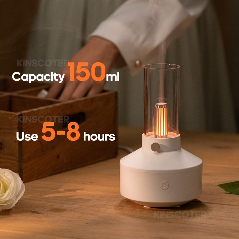 KINSCOTER Portable Mini Aroma Diffuser USB Air Humidifier Essential Oil Night Light Cold Mist Maker Sprayer for Home Gift