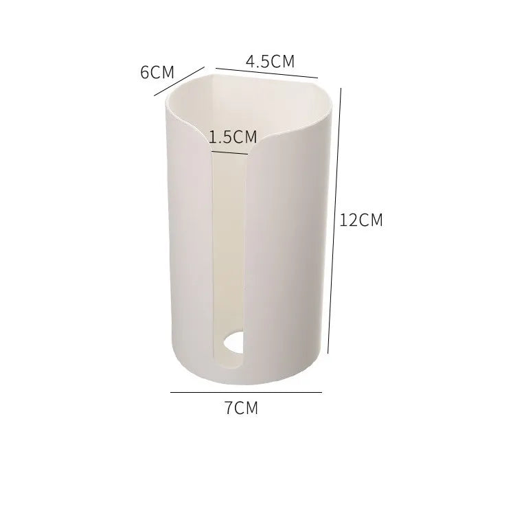 Wall Hanging Nail-Free Plastic Garbage Bag Holder Mounted Trash Bag Storage Box Cotton Pad Container For Home Kitchen Bathroom