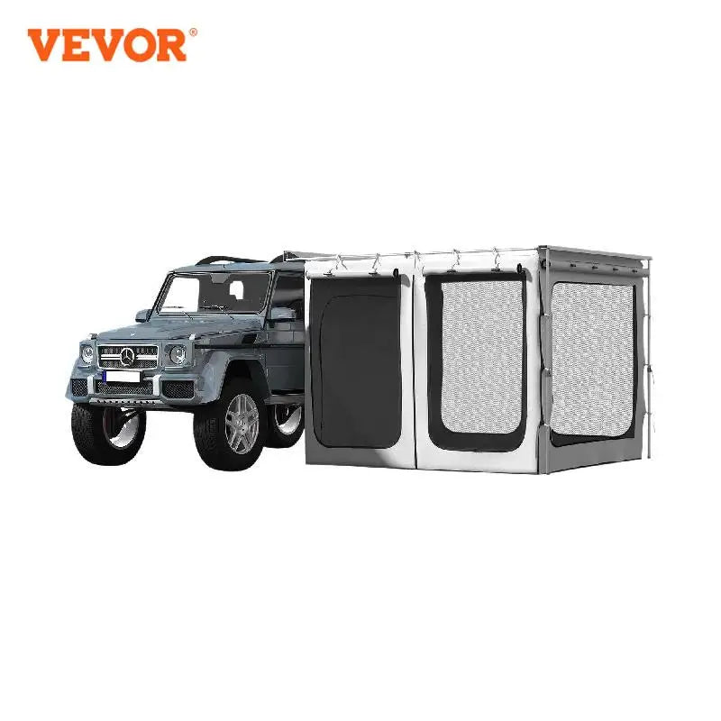 VEVOR Car Awning Room Accessory 300D Oxford Camping Tent with PVC Floor Heavy Duty Extend Shelter for SUV Tent Overland Gear