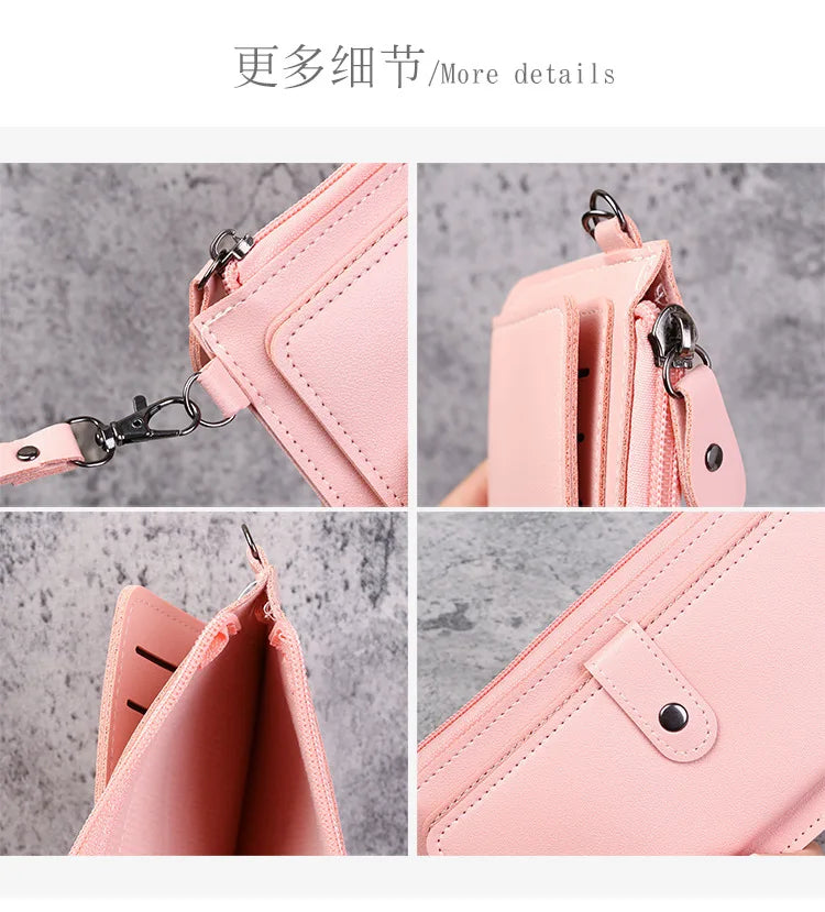 Hello Kitty Women Wallets PU Leather Female Purse Multi-Cards Holder Coin Foldable Wallet Zipper Billfold Hipster Credit Gift