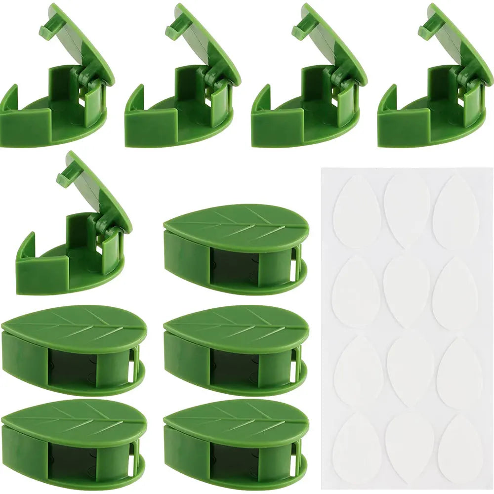 10-30Pcs Plant Climbing Wall Fixture Clips Acrylic Sticker Self-Adhesive Hook Plant Vine Traction Holder Indoor Outdoor Decor
