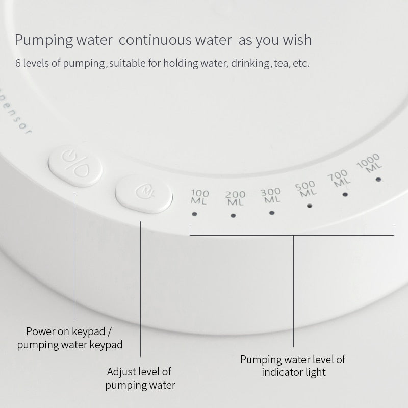 Electric Water Gallon Pump Automatic Water Bottle Pump Dispenser Desktop X115 Rechargeable Water Pump Dispenser With Stand