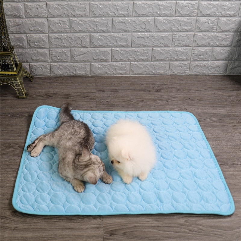 Dog Mat Cooling Summer Pad Mat For Dogs Cat Blanket Sofa Breathable Pet Dog Bed Summer Washable For Small Medium Large Dogs Car