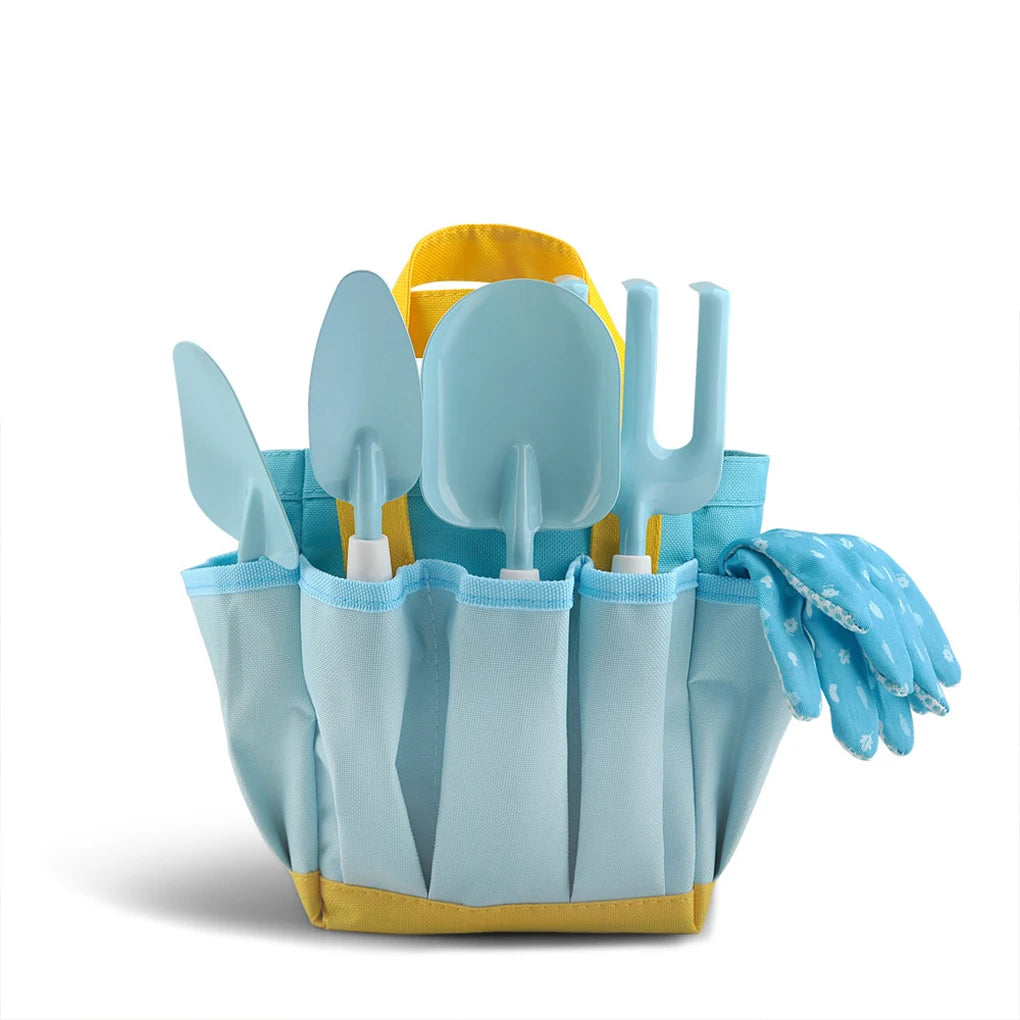 Kids Gardening Tool Set, All in One Garden Toys Set Including Kids Watering Can, Outdoor Gardening Gloves, Shovel, Rake, Apron