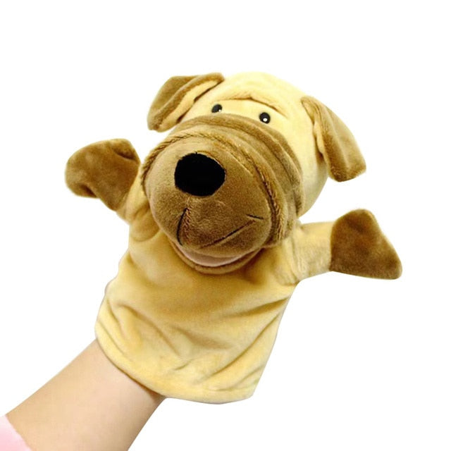 Stuffed Plush Animals Toys Hand Finger Story Puppet Kawaii Dolls Educational Baby Toys Lion Elephant Bunny Monkey Children GIft
